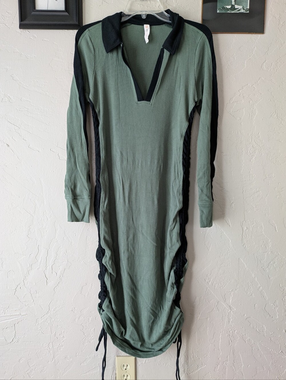 Anthro Colorblock Polo Midi Dress
